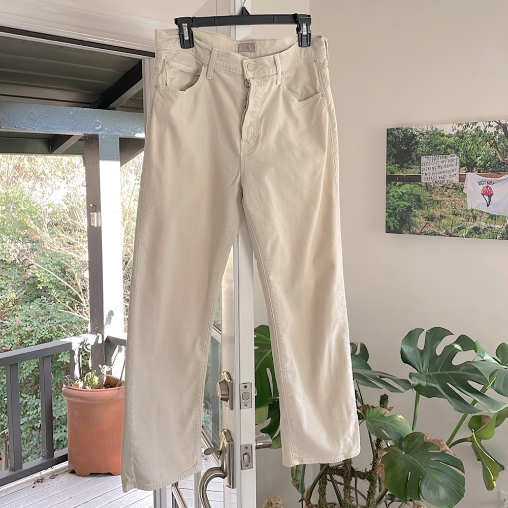 MOTHER The Ditcher Crop ‘Chalk it Up’ size 29
